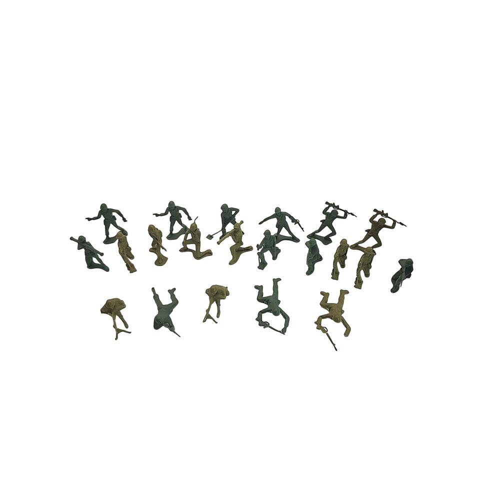 Lot of 21 Army Men Toy Soldiers Miniature Action Figures Pretend Play